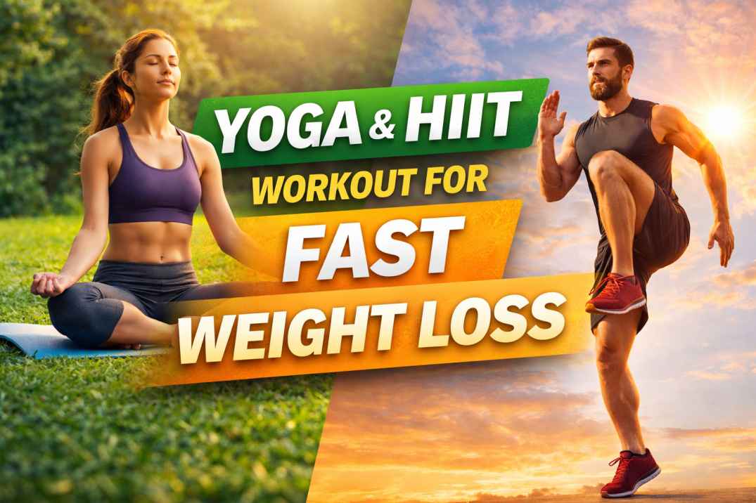 yoga and HIIT workout for weight loss